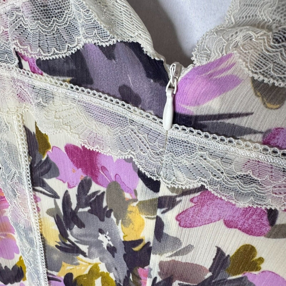 Y2K Style Floral Lace Dress Sz S / 4 Fairy Midi Cottage Babydoll 4 Spring Weddin - Picture 8 of 16